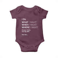I Do What I Want Except Ask My Wife Baby Onesie Funny Married Humor Gag Gift for Husbands - Wonder Print Shop