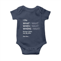 I Do What I Want Except Ask My Wife Baby Onesie Funny Married Humor Gag Gift for Husbands - Wonder Print Shop