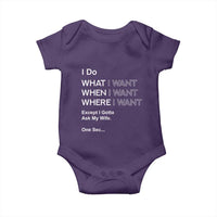 I Do What I Want Except Ask My Wife Baby Onesie Funny Married Humor Gag Gift for Husbands - Wonder Print Shop