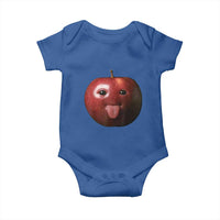 Cute Freaky Apple with Tongue Out Baby Onesie Funny Goofy AI Fruit Meme - Wonder Print Shop