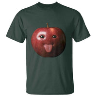 Cute Freaky Apple with Tongue Out T Shirt Funny Goofy AI Fruit Meme - Wonder Print Shop