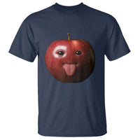 Cute Freaky Apple with Tongue Out T Shirt Funny Goofy AI Fruit Meme - Wonder Print Shop