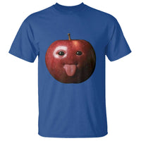 Cute Freaky Apple with Tongue Out T Shirt Funny Goofy AI Fruit Meme - Wonder Print Shop