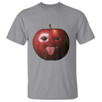 Cute Freaky Apple with Tongue Out T Shirt Funny Goofy AI Fruit Meme - Wonder Print Shop