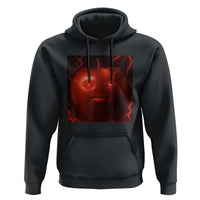 Evil Freaky Apple Meme Hoodie Creepy Dark AI Fruit Face With Glowing Eyes - Wonder Print Shop