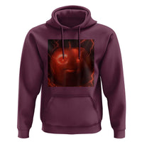Evil Freaky Apple Meme Hoodie Creepy Dark AI Fruit Face With Glowing Eyes - Wonder Print Shop