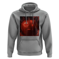 Evil Freaky Apple Meme Hoodie Creepy Dark AI Fruit Face With Glowing Eyes - Wonder Print Shop