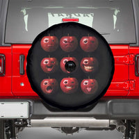 Funny Freaky Apple Faces Meme Graphic Spare Tire Cover Surreal Weird AI Fruit Emotions - Wonder Print Shop