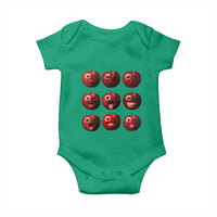 Funny Freaky Apple Faces Meme Graphic Baby Onesie Surreal Weird AI Fruit Emotions - Wonder Print Shop