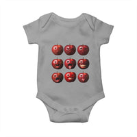 Funny Freaky Apple Faces Meme Graphic Baby Onesie Surreal Weird AI Fruit Emotions - Wonder Print Shop
