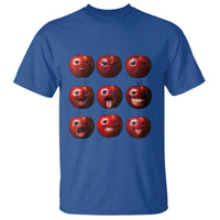 Funny Freaky Apple Faces Meme Graphic T Shirt Surreal Weird AI Fruit Emotions - Wonder Print Shop