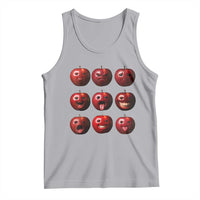 Funny Freaky Apple Faces Meme Graphic Tank Top Surreal Weird AI Fruit Emotions - Wonder Print Shop