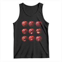 Funny Freaky Apple Faces Meme Graphic Tank Top Surreal Weird AI Fruit Emotions - Wonder Print Shop