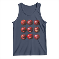 Funny Freaky Apple Faces Meme Graphic Tank Top Surreal Weird AI Fruit Emotions - Wonder Print Shop