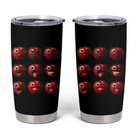 Funny Freaky Apple Faces Meme Graphic Tumbler Cup Surreal Weird AI Fruit Emotions - Wonder Print Shop