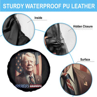 39th President Jimmy Carter Spare Tire Cover America's Grandpa Presidents' Day USA Flag Vintage