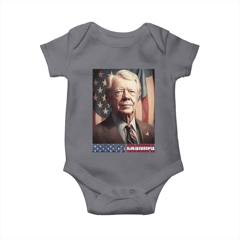 39th President Jimmy Carter Baby Onesie America's Grandpa Presidents' Day USA Flag Vintage