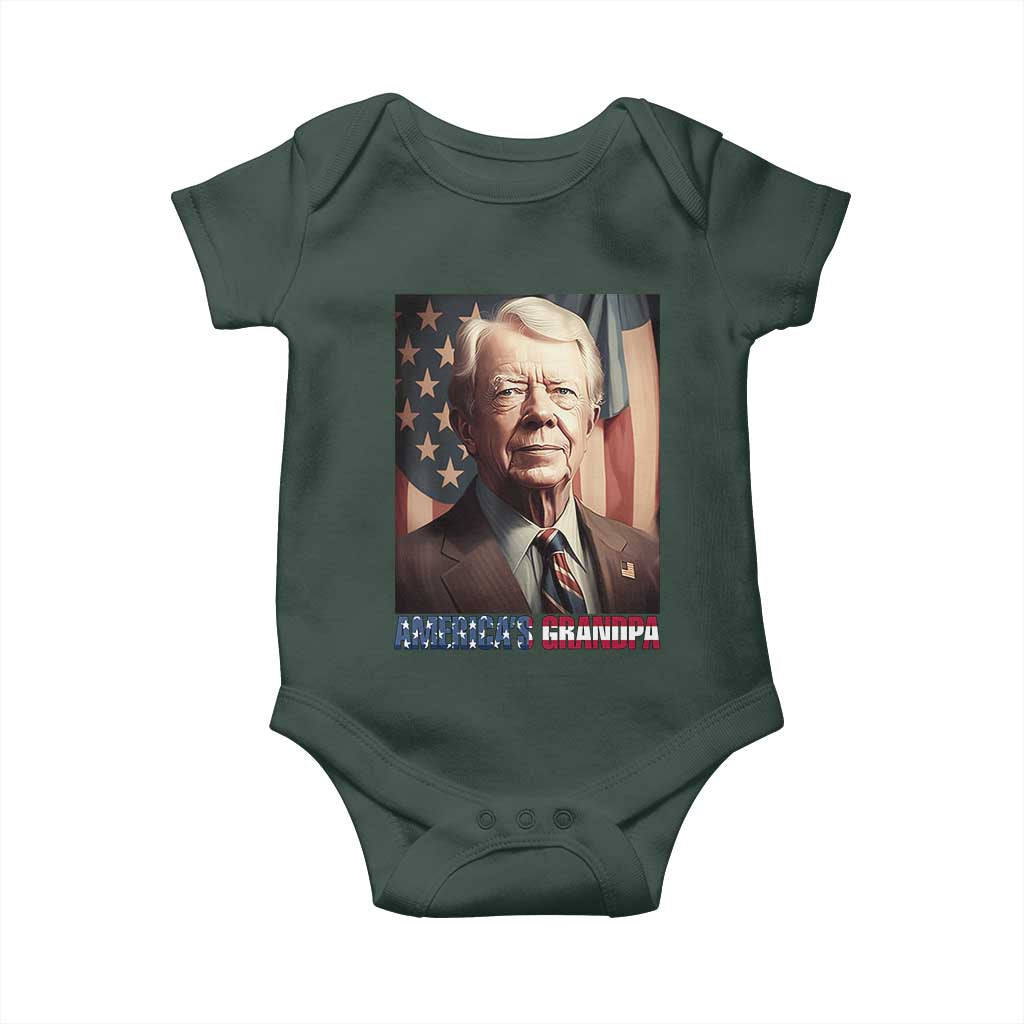 39th President Jimmy Carter Baby Onesie America's Grandpa Presidents' Day USA Flag Vintage