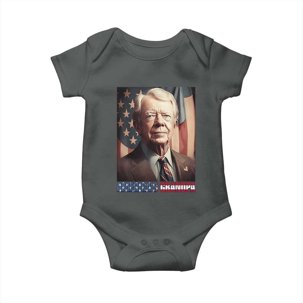39th President Jimmy Carter Baby Onesie America's Grandpa Presidents' Day USA Flag Vintage