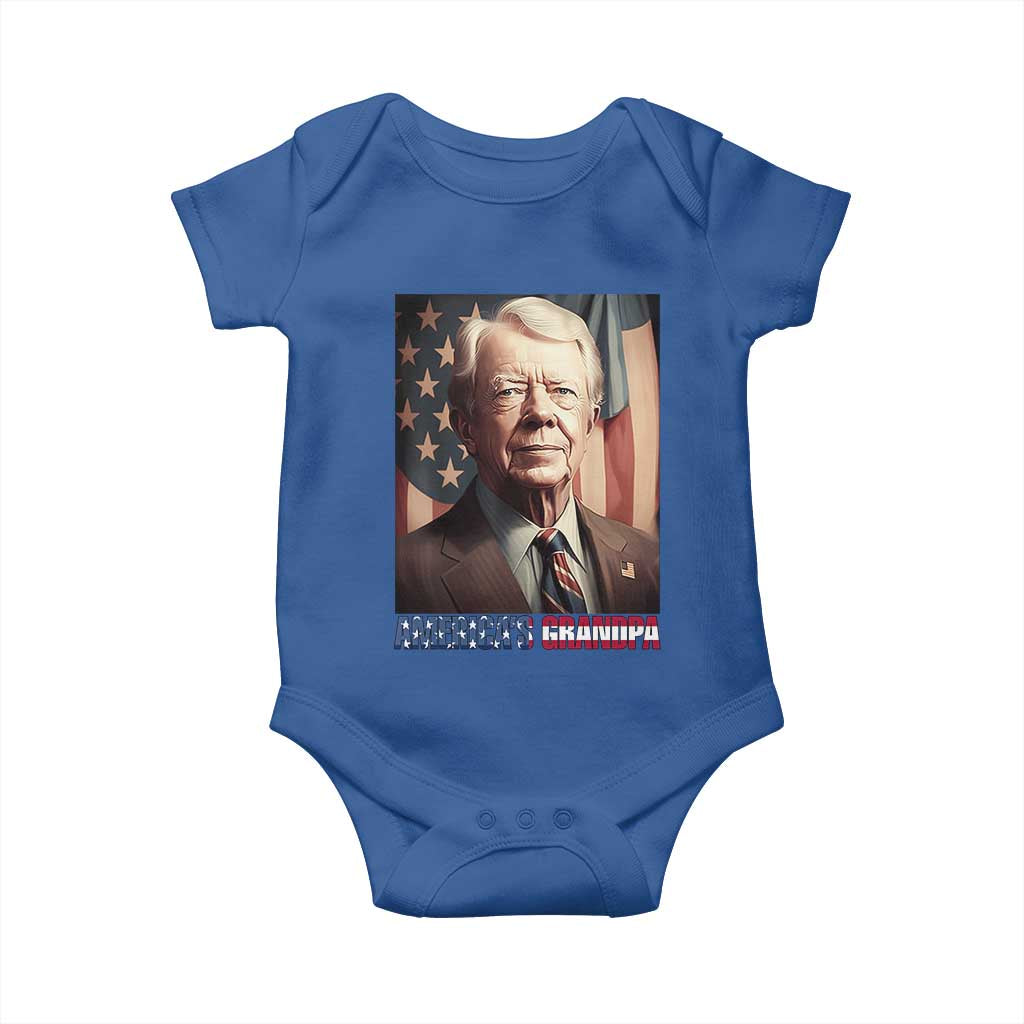 39th President Jimmy Carter Baby Onesie America's Grandpa Presidents' Day USA Flag Vintage