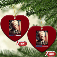 39th President Jimmy Carter Ceramic Ornament America's Grandpa Presidents' Day USA Flag Vintage - Wonder Print Shop