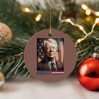 39th President Jimmy Carter Ceramic Ornament America's Grandpa Presidents' Day USA Flag Vintage - Wonder Print Shop