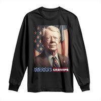 39th President Jimmy Carter Long Sleeve Shirt America's Grandpa Presidents' Day USA Flag Vintage
