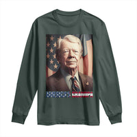 39th President Jimmy Carter Long Sleeve Shirt America's Grandpa Presidents' Day USA Flag Vintage