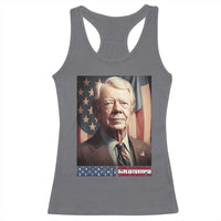 39th President Jimmy Carter Racerback Tank Top America's Grandpa Presidents' Day USA Flag Vintage