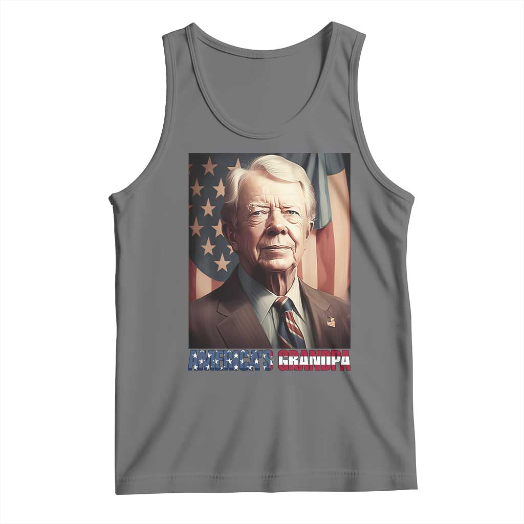 39th President Jimmy Carter Tank Top America's Grandpa Presidents' Day USA Flag Vintage