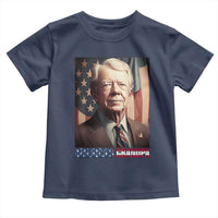 39th President Jimmy Carter Toddler T Shirt America's Grandpa Presidents' Day USA Flag Vintage