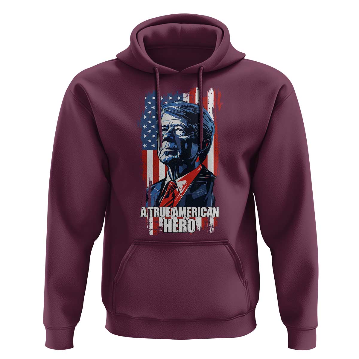 39th President Jimmy Carter Hoodie True American Hero US Flag Presidents' Day