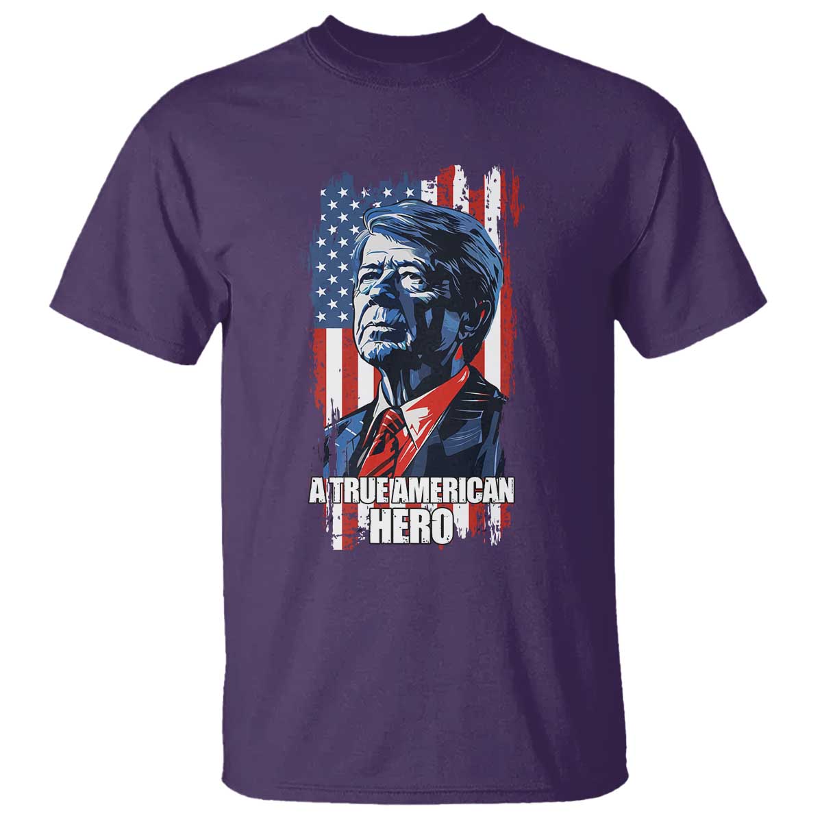 39th President Jimmy Carter T Shirt True American Hero US Flag Presidents' Day