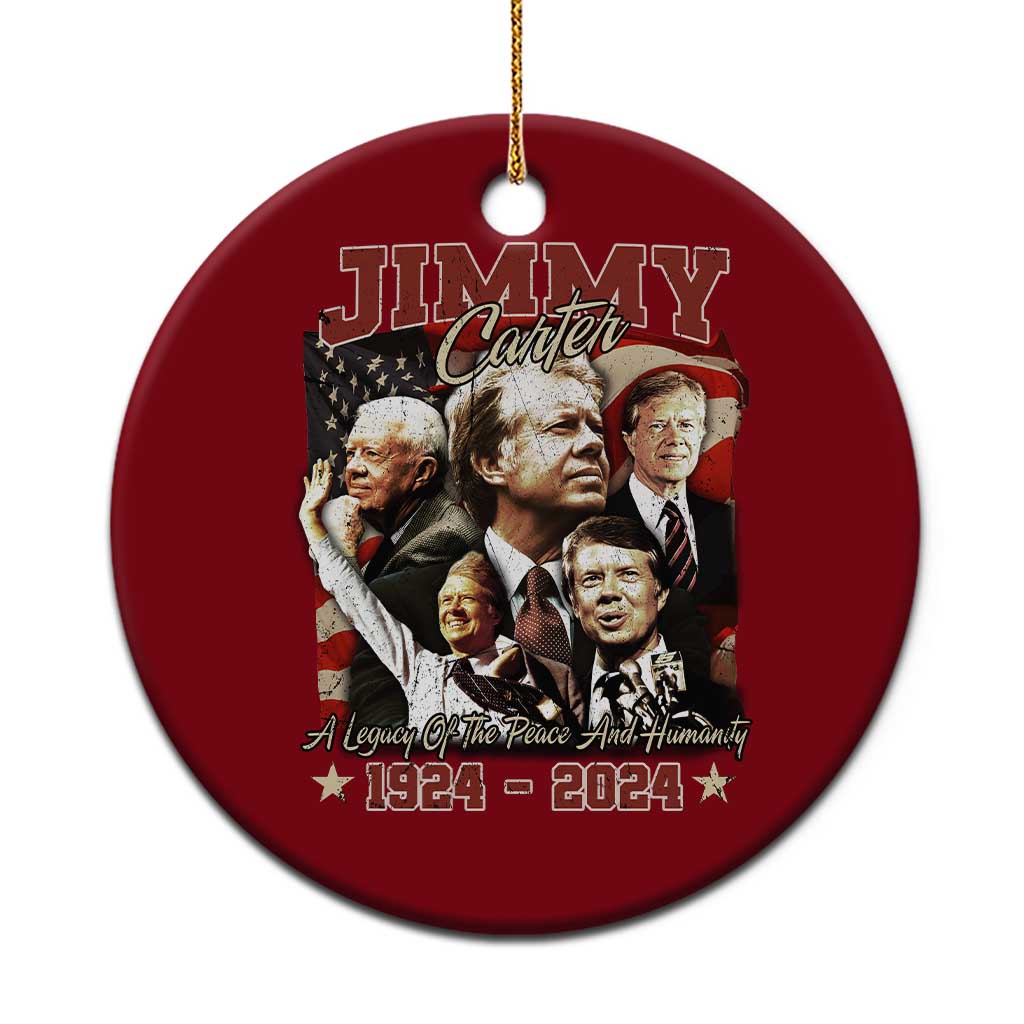 39th President Jimmy Carter Ceramic Ornament A Legacy Of Peace And Humanity USA Legacy - Wonder Print Shop