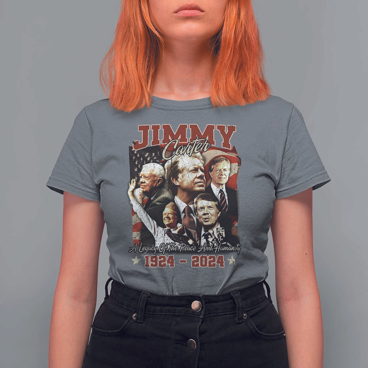 39th President Jimmy Carter T Shirt For Women A Legacy Of Peace And Humanity USA Legacy