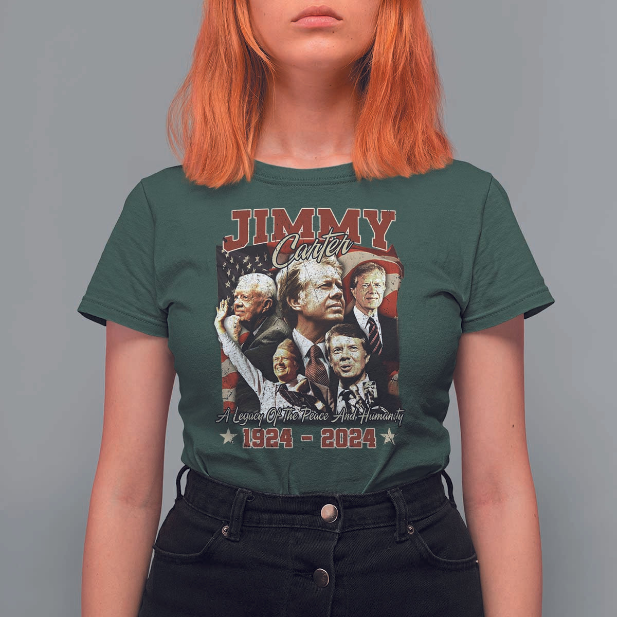 39th President Jimmy Carter T Shirt For Women A Legacy Of Peace And Humanity USA Legacy