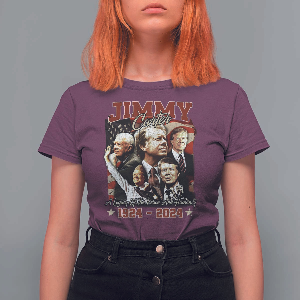 39th President Jimmy Carter T Shirt For Women A Legacy Of Peace And Humanity USA Legacy