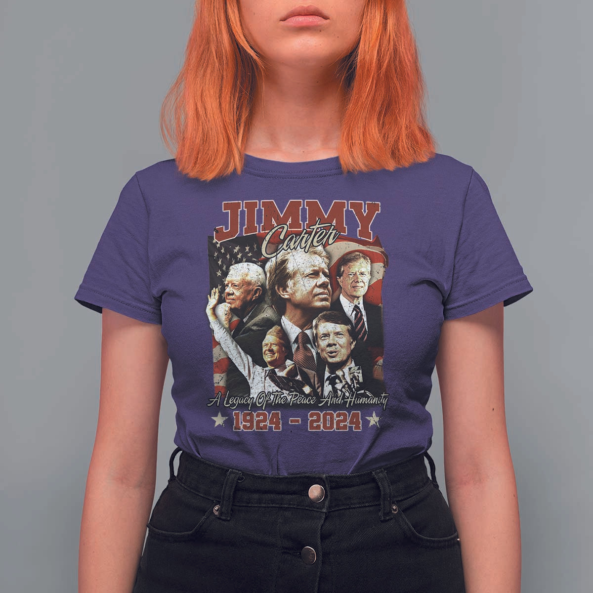 39th President Jimmy Carter T Shirt For Women A Legacy Of Peace And Humanity USA Legacy