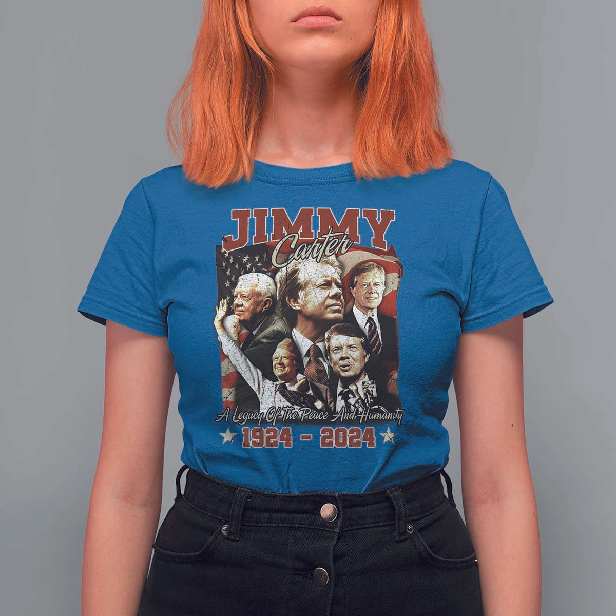 39th President Jimmy Carter T Shirt For Women A Legacy Of Peace And Humanity USA Legacy
