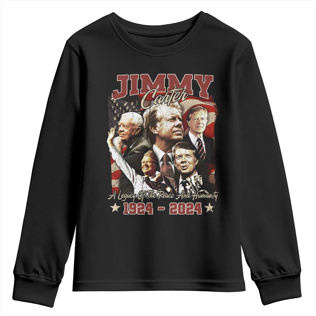 39th President Jimmy Carter Youth Sweatshirt A Legacy Of Peace And Humanity USA Legacy