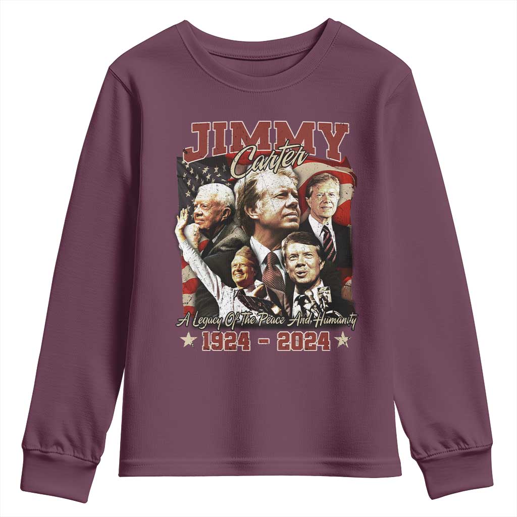 39th President Jimmy Carter Youth Sweatshirt A Legacy Of Peace And Humanity USA Legacy