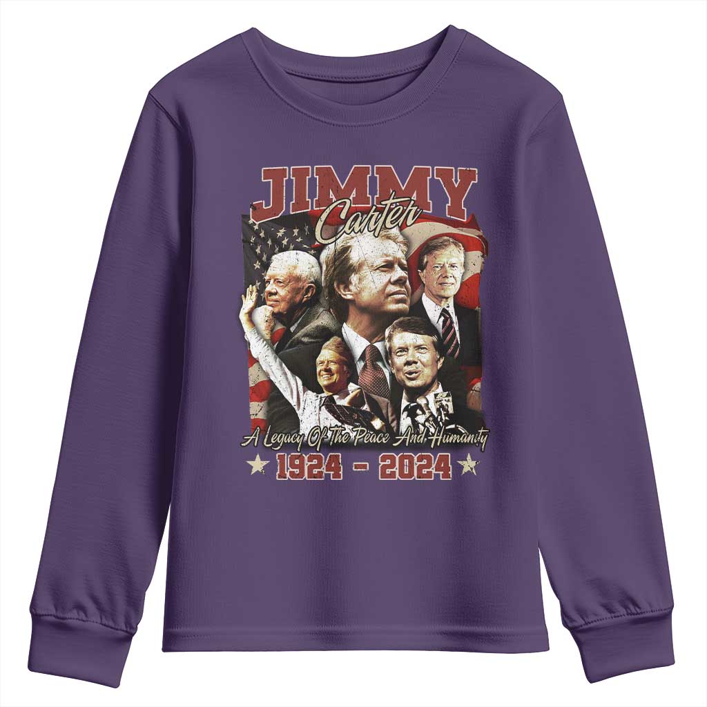 39th President Jimmy Carter Youth Sweatshirt A Legacy Of Peace And Humanity USA Legacy