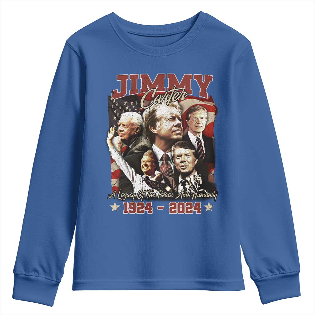 39th President Jimmy Carter Youth Sweatshirt A Legacy Of Peace And Humanity USA Legacy