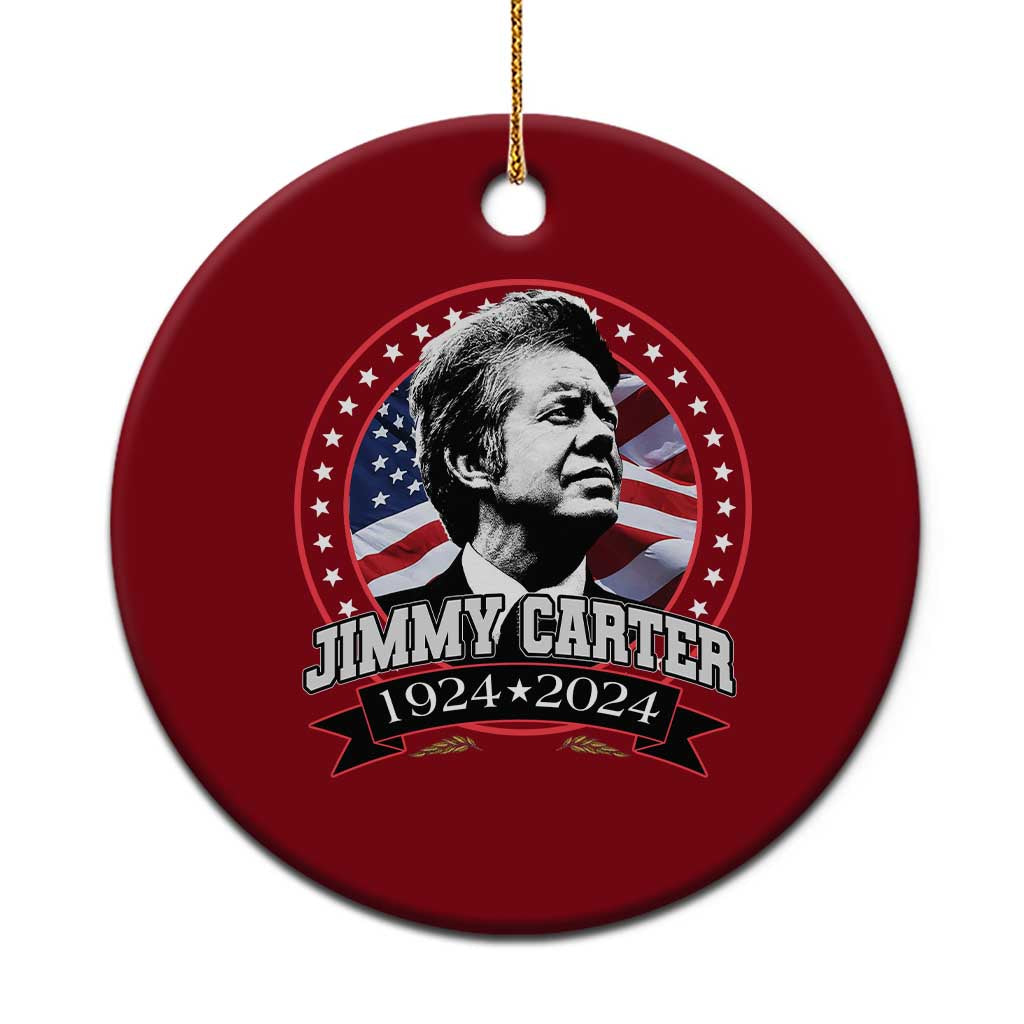 39th President Jimmy Carter Ceramic Ornament USA Legacy American Flag - Wonder Print Shop