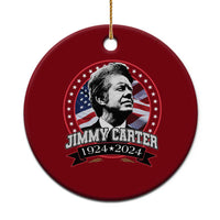 39th President Jimmy Carter Ceramic Ornament USA Legacy American Flag - Wonder Print Shop