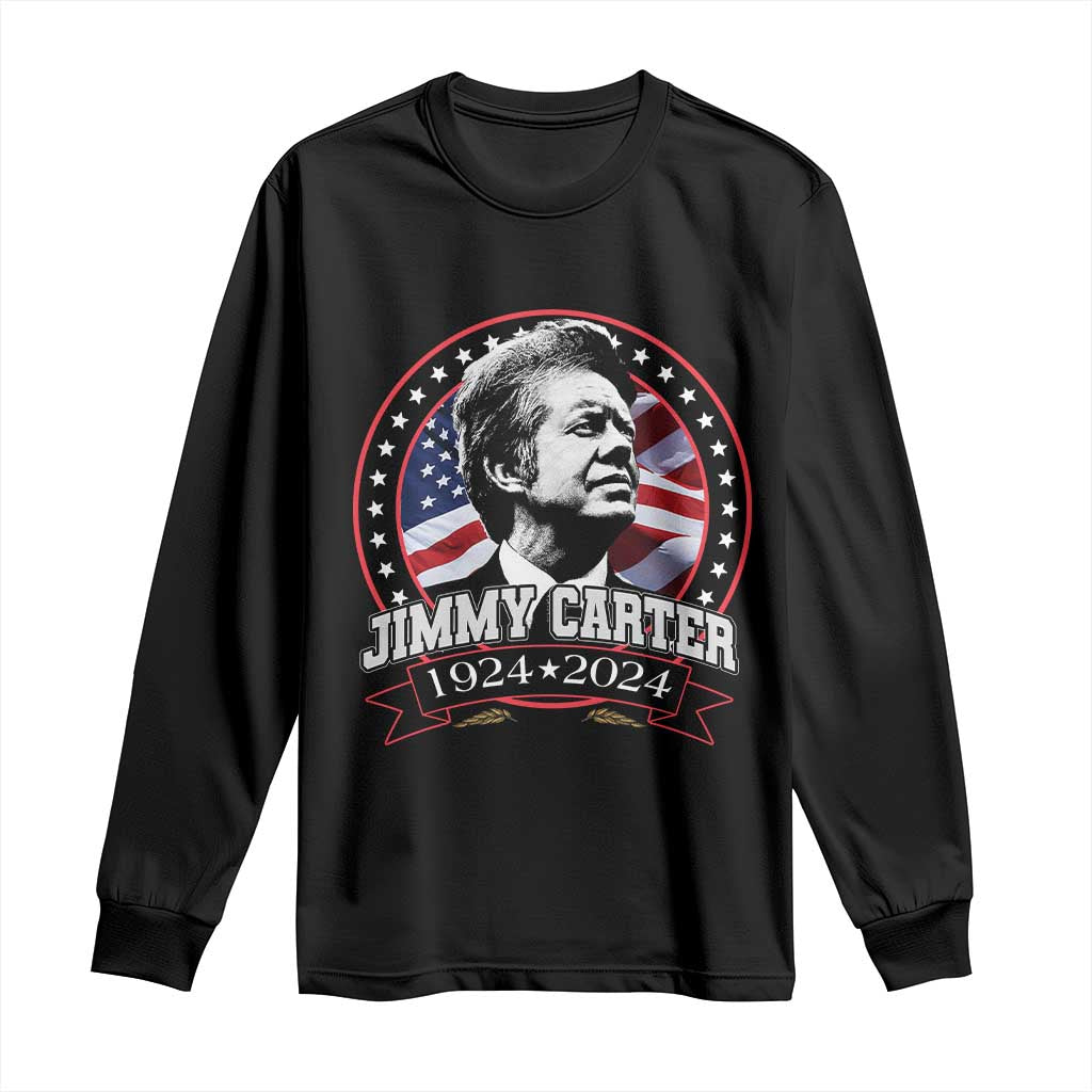39th President Jimmy Carter Long Sleeve Shirt USA Legacy American Flag