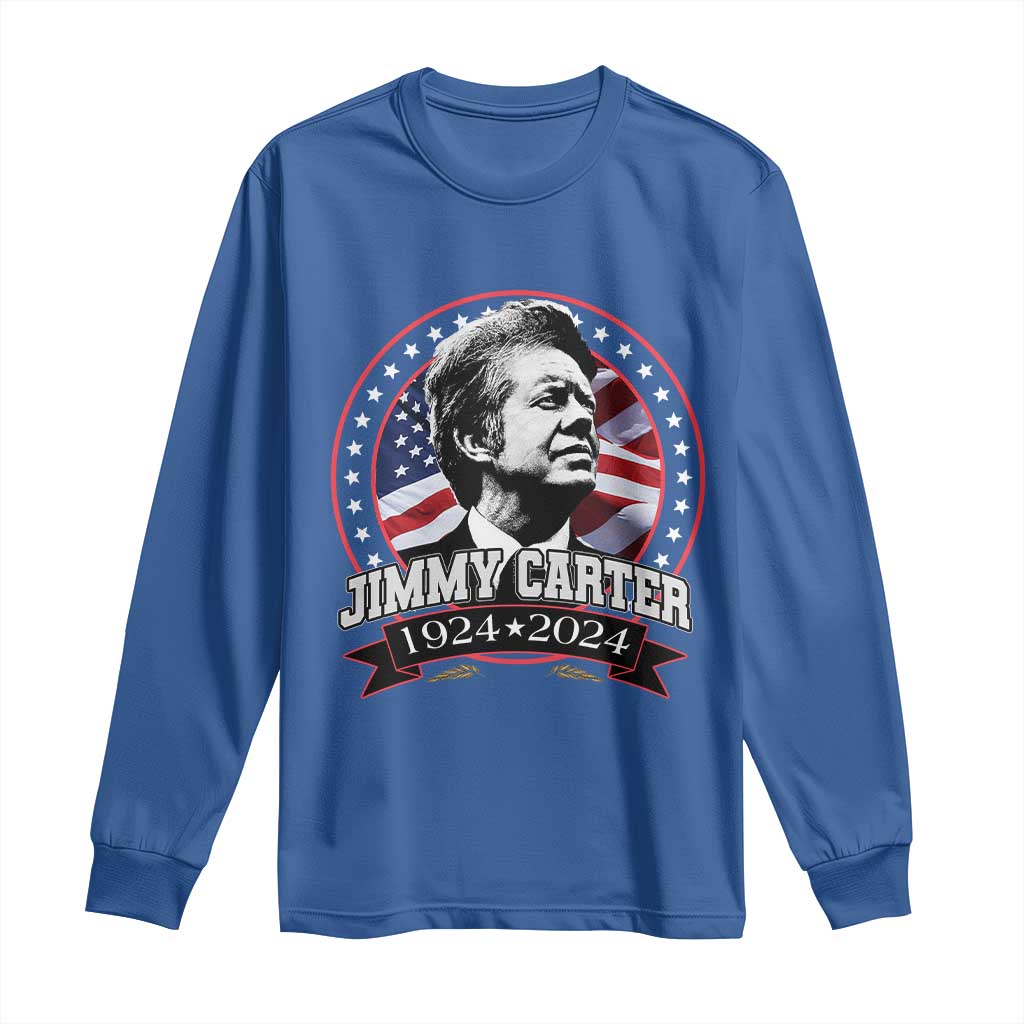 39th President Jimmy Carter Long Sleeve Shirt USA Legacy American Flag