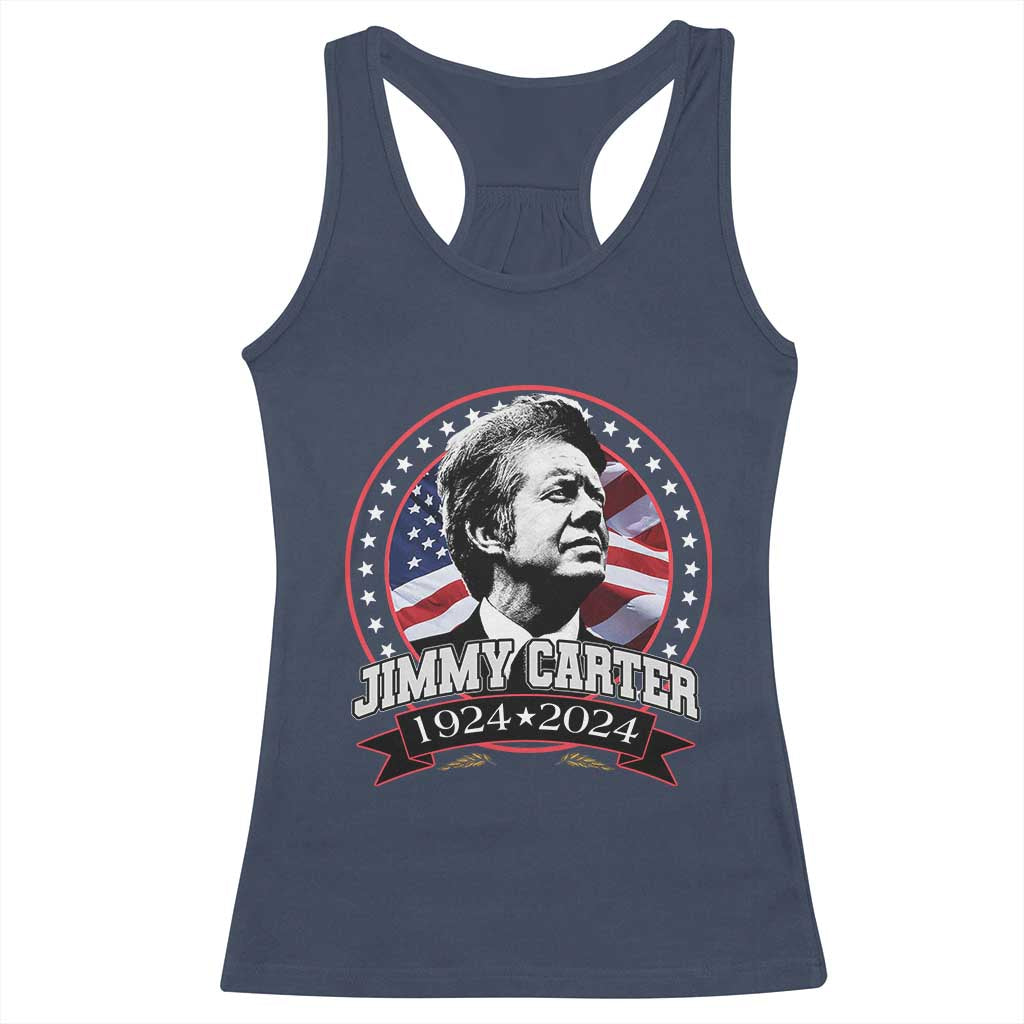 39th President Jimmy Carter Racerback Tank Top USA Legacy American Flag