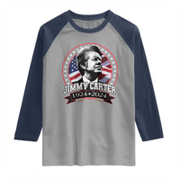 39th President Jimmy Carter Raglan Shirt USA Legacy American Flag