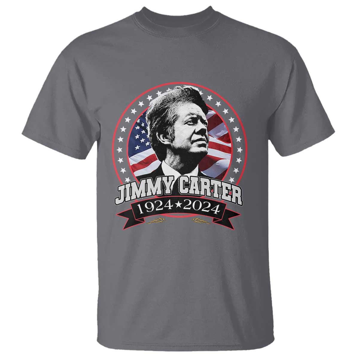 39th President Jimmy Carter T Shirt USA Legacy American Flag